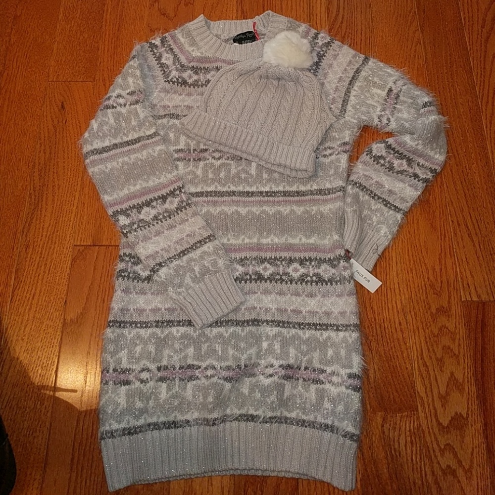 Sweater Dress & Hat